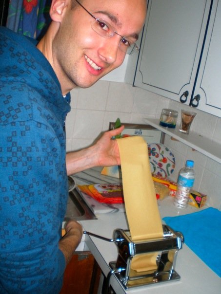 Dave making pasta